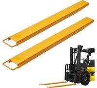 VEVOR Lot de 2 rallonges de fourches 1520 mm Rallonge de fourches 1,815 tonnes de capacité de charge Fourches Q235 acier au carbone conception monobloc Rallonge de fourches à palettes Compatible avec