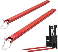 VEVOR Lot de 2 rallonges de fourches 1840 mm Rallonge de fourches 1,815 tonnes de capacité de charge Fourches Q235 acier au carbone conception monobloc Rallonge de fourches à palettes Compatible avec