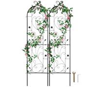 VEVOR Treillis jardin pour plantes grimpantes, 38 x 152 cm, treillis fleurs de jardin en métal antirouille, treillis de rosiers grimpants extérieur, support de concombres, pour cours, pelouses, 2pcs