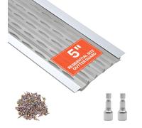 VEVOR, lot de 20 protections de gouttière de 127 mm, bandes de protection en aluminium avec micro-mailles en acier inoxydable, protections de gouttière découpables, longueur totale de 30,48 m, grilles