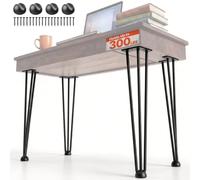 VEVOR Lot de 4 Pieds de Table en épingle à Cheveux de 50,8 cm chacun - Capacité de 99,8 kg - 3 tiges pour Banc, Bureau, Salle à Manger, Table d'appoint - Chaises en Acier au Carbone - Pieds de Table