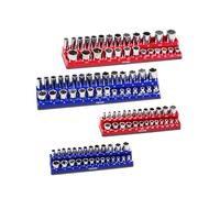 VEVOR Lot de 4 porte-douilles magnétiques SAE 1/4" et 3/8" pour jusqu'à 108 douilles standard et profondes ouille non incluse)