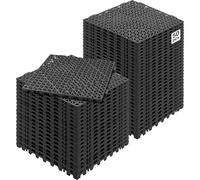 VEVOR Dalles clipsables Lot de 50 – 30x30x1,5 cm Noir PVC ajourée antidérapante