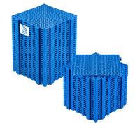 VEVOR Lot de 55 Dalles de Jardin Piscine 30x30x1,5 cm Bleu Dalle Clipsable Ajourée Antidérapante en PVC Drainage Rapide Revêtements de Sol Extérieur Intérieur pour Terrasse Cuisine Spa Salle de Bain