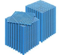 VEVOR Lot de 55 Dalles de Jardin Piscine 30x30x1,5 cm Bleu Dalle Clipsable Ajourée Antidérapante en PVC Drainage Rapide Revêtements de Sol Extérieur Intérieur pour Terrasse Cuisine Spa Salle de Bain
