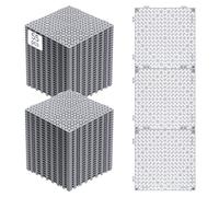 VEVOR Lot de 55 Dalles de Jardin Piscine 30x30x1,5 cm Gris Dalle Clipsable Ajourée Antidérapante en PVC Drainage Rapide Revêtements de Sol Extérieur Intérieur pour Terrasse Cuisine Spa Salle de Bain