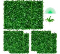 VEVOR Lot de 6 Murs artificiels pour Plantes 20 x 20 Pare-Vue Haie Artificielle Vert Buis Plaque PE Brise-Vue Plantes Artificielles 50 x 50 cm Haie Brise-Vue Décoration Murale Végétale