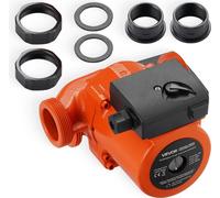 VEVOR LPS32-8S/180 Pompe de circulation en fonte, 3/8 CV, 110 LPM, circulation d'eau chaude, raccord fileté, réglage de vitesse à 3 niveaux, fonctionnement silencieux, pour installations de chauffage 