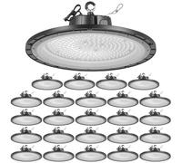 VEVOR Luminaire Haute Baie Lot de 20 Éclairage Industriel LED 5000 K 150 W 21000 lm Étanchéité IP65 Tension 100-277 V Lampe Industrielle Suspension pour Entrepôts Ateliers Usines Salles de Sport, Noir