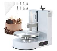 VEVOR Machine à Glacer les Gâteaux 4-12 pouces, Machine à Lisser Crème à Faible Bruit, Plateau Tournant avec Grattoir Réglable, Vitesse de Rotation de 25 à 320 tr/min, Lisseur pour Pâtisserie, Blanc