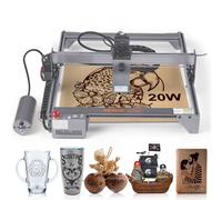 VEVOR Machine à Graver Laser 20 W Graveur Laser 64x58x27 cm Grande Surface de Travail 40x40 cm Vitesse de Mouvement 10000 mm/min Point Comprimé Protection Yeux Découpe Laser pour Bois Certains Métaux