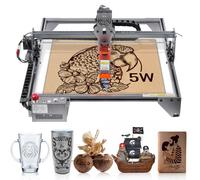 VEVOR Machine à Graver Laser 5 W Graveur Laser Grande 61x58x27 cm Surface de Travail 41x40 cm Vitesse de Mouvement 10000 mm/min Point Comprimé Protection Yeux Découpe Laser pour Bois Certains Métaux