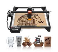 VEVOR Machine à Graver Laser 5 W Graveur Laser Zone de Travail 38x40 cm Vitesse de Déplacement 10000 mm/min Point Compressé, Protection Oculaire, Machine de Découpe Gravure pour Bois Certains Métaux