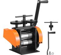 VEVOR Machine à laminer manuelle 3 en 1 Laminoir combiné 45 mm, Laminoir manuel Laminoir à bijoux Epaisseur réglable de 0 à 6 mm, Machine à laminer manuelle pour platine / or K / laiton / aluminium