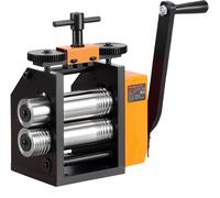 VEVOR Machine à laminer manuelle 3 en 1 Laminoir combiné 76 mm, Laminoir manuel Laminoir à bijoux Epaisseur réglable 0,1-7 mm, Machine à laminer manuelle pour l'or, l'or K, l'argent pur, l'argent 925,