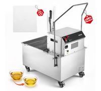 VEVOR Machine de Filtration d'Huile de Friture 55 L, Chariot de Filtration | Pour Friteuse Professionnelle, Cuisine, Fast-food, Restaurant, Haute Efficacité 4 Couches, Filtre à Huile en Acier Inoxydable