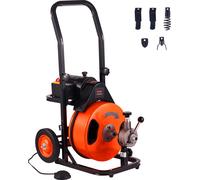 VEVOR Machine de nettoyage de tuyaux Appareil de nettoyage de tuyaux Nettoyeur de tuyaux Câble de 22,86 m x 9,5 mm