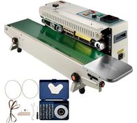 VEVOR Machine de scellage en continu FR900K, 6-15mm scellage automatique de bande horizontale avec contrôle digital de la température pour sacs en plastique sachets en aluminium, scellage de produits 
