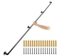 VEVOR Main Courante Escalier Rampe 3,3m 3 Tubes Acier Carbone Murale 200kg/Tube