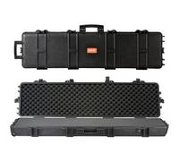 VEVOR Mallette pour Armes Longues 138 cm Étui Rigide pour Fusil Rembourrage 3 Couches de Mousse Valise pour Fusil de Chasse Verrouillable en PP Étanche Transport Pratique avec Roulettes pour Carabine