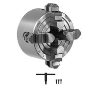 VEVOR Mandrin de tour 4 mâchoires 80 mm, serrage 5–80 mm, mors réversibles, fonte HT300