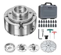 VEVOR Mandrin de tour à bois 102 mm 4 mors autocentrant, adaptateur 1 pouce x 8 TPI, 5 mâchoires