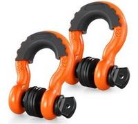 Manille anneau D 19mm, 2pcs, résistance 28,5t, orange, récupération