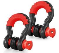 Manille anneau D 19mm, 2pcs, acier allié, résistance 28,5t, récupération