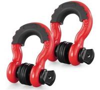 Manille anneau D 19mm, 2pcs, résistance 28,5t, rouge, récupération