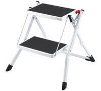 VEVOR Marche Pied Pliable Capacité 150 kg Escabeau à 2 Marches en Acier Tabouret Large Multi-usage avec Surface et Patins Antidérapants pour Adultes, Tout-petits, Maison, Cuisine, Bureau, Camping-cars
