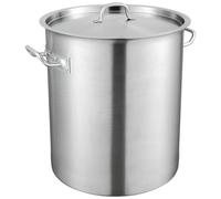 VEVOR Marmite Traiteur 39,7 L Faitout avec Couvercle et Poignée Diamètre 35 cm Hauteur 41 cm Grand Pot en Acier Inoxydable 18/8 Tous Feux Flamme Nue et Induction pour Événement Commercial Restaurant