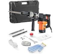 VEVOR Marteau de Démolition 1400 W Marteau-Piqueur 19 J 2900 BPM Marteau Perforateur avec 2 Burins Remplaçables Poignée Rotative 360° Anti-Vibration Brise-Béton pour Burinage Construction Plomberie