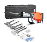 VEVOR Marteau de Démolition 2200 W Marteau-Piqueur 66 J 1350 BPM Marteau Perforateur avec 6 Burins Remplaçables Poignée Rotative 360° Anti-Vibration Brise-Béton pour Burinage Construction Plomberie