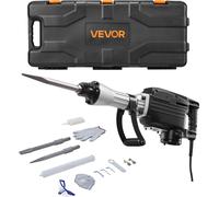 VEVOR Marteau de démolition Marteau à béton électrique 2800 W, 1200 BPM Marteau pneumatique avec burin pointu & burin plat & coffret de transport & gants & lunettes de protection, pour béton murs briq