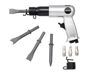 VEVOR Marteau Pneumatique, 3500 bpm, Burineur Pneumatique Compact, Longueur de Course 7 cm, avec 4 Burins 12 cm, pour Couper le Métal, Démolir les Murs en Béton, Ciseler les Sols, Dévisser les Boulons
