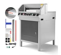 VEVOR Massicot Électrique, Coupe-papier Électrique en Métal, Largeur de Coupe Maximale 450 mm, Épaisseur de Coupe Maximal 40 mm, avec Fonction Infrarouge et Lame de Rechange, pour Bureau, Imprimerie