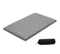 VEVOR Matelas Futon Taille Lit Double, Matelas de Sol Japonais Pliable, Tatami Doux pour Dormir Yoga Méditation et Relaxation, 203,2x137,2x8,9 cm, 9 Couches, avec Sac de Rangement et Attaches, Gris