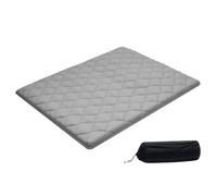 VEVOR Matelas Futon Taille Queen, Matelas de Sol Japonais Pliable, Tatami Doux pour Dormir Yoga Méditation et Relaxation, 203,2x152,4x6,35 cm, 9 Couches, avec Sac de Rangement et Attaches, Gris