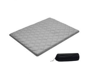 VEVOR Matelas Futon Taille Queen, Matelas de Sol Japonais Pliable, Tatami Doux pour Dormir Yoga Méditation et Relaxation, 203,2x152,4x6,35 cm, 9 Couches, avec Sac de Rangement et Attaches, Gris
