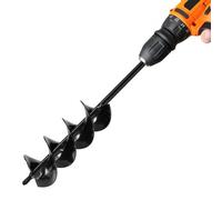 VEVOR Mèche Tarière pour Perceuse, 80 x 410 mm, Foret Tarière de Plantation, avec Tige Hexagonale, Accessoire de Perçage Robuste pour Plantation de Bulbes, Clôtures de Jardin, Creuser des Trous Sol
