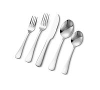 VEVOR Ménagère 30 pièces, couverts en acier inoxydable de qualité alimentaire, finition miroir, lavables au lave-vaisselle, avec couteau, fourchette, cuillère, pour cuisine, maison, pour 6 personnes