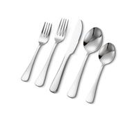 VEVOR Ménagère 30 pièces, couverts en acier inoxydable de qualité alimentaire, finition miroir, lavables au lave-vaisselle, avec couteau, fourchette, cuillère, pour cuisine, maison, pour 6 personnes