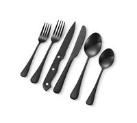 VEVOR Ménagère 48 pièces, couverts en acier inox de qualité alimentaire, finition miroir, lavables au lave-vaisselle, avec couteaux à steak, fourchette, cuillère, pour cuisine, maison, 8 personnes