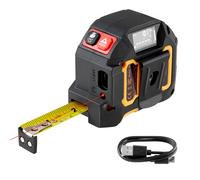 VEVOR Mètre Ruban Laser 2 en 1 Ruban de Mesure Laser Rechargeable 135 pi 41 m Outil de Mesure Magnétique 16 pi 4,9 m, 4 Modes, Longueur, Surface, Volume, Continu, Unités pi/po/m/pi+po, pour Extérieur