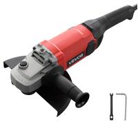 VEVOR Meuleuse d'angle électrique 2000W, meuleuse de découpe 230mm, 6500 tr/min, pour découper et meuler le métal, avec câble d'alimentation, protection réglable et poignée. Disques non inclus