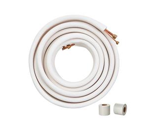 VEVOR Mini lignes divisées 15 m tubes cuivre 6,35 mm 12,7 mm diamètre extérieur isolation triple couche pour mini climatiseur divisé, équipement réfrigérant, pompe chauffage, CVC bandes d'emballage