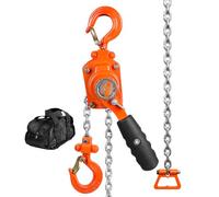 VEVOR Mini Palan à Levier Manuel 0,25 T Palan à Chaîne à Cliquet Manutention Levage 2,8 m Acier Carbone G80 Frein Weston Double Cliquet Guidage Chaîne Crochet 360° pour Marchandises Garage Quai Usine