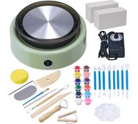 VEVOR Mini tour de potier Machine 158 mm plateau tournant avec vitesse de rotation réglable (0-140 tr/min), tour électrique en argile avec outils de façonnage de l'argile pour le bricolage cours de po