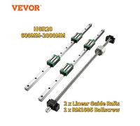 VEVOR Miniature Rail Linéaire Guide HGR20-700mm Rails et roulements linéaires CNC pour les machines d'automatisation telles que les routeurs CNC bricolage les tours les machines-outils 2PCS HGR20-1700