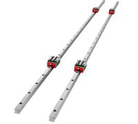 VEVOR Miniature Rail Linéaire Guide HSR15X1500, 2 Rails Linéaire +4 Blocs de Guidage HSR15 - 1500 mm, Rails Linéaires CNC, pour le Routeur CNC /Rectifieuse CNC/l'Impression de Machines Industrielles